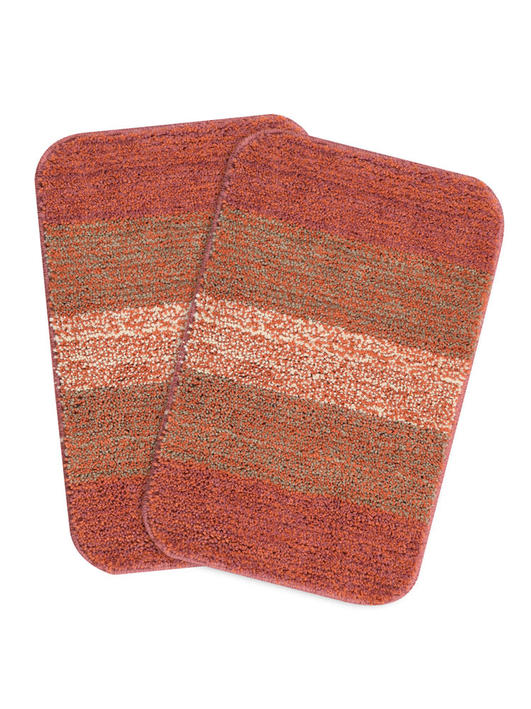 Saral Home Soft Microfiber Anti-Skid Rust Bath Mats (Pack of 2) (S)-picture-13