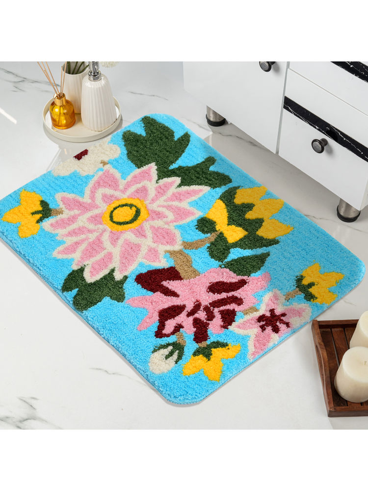 Saral Home Microfiber Anti Skid Multi-Colour Bath Mat (S)-image-21