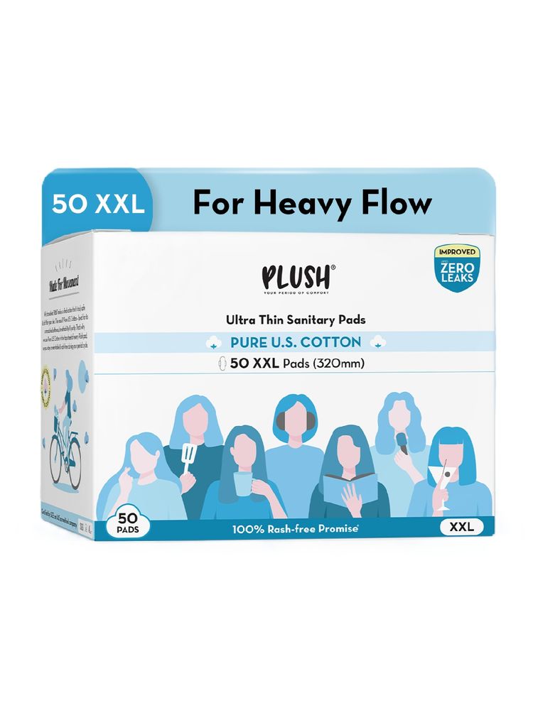 Plush XXL 320Mm U.S.Cotton Sanitary Pads For Heavy Flow & Rashfree-image-39