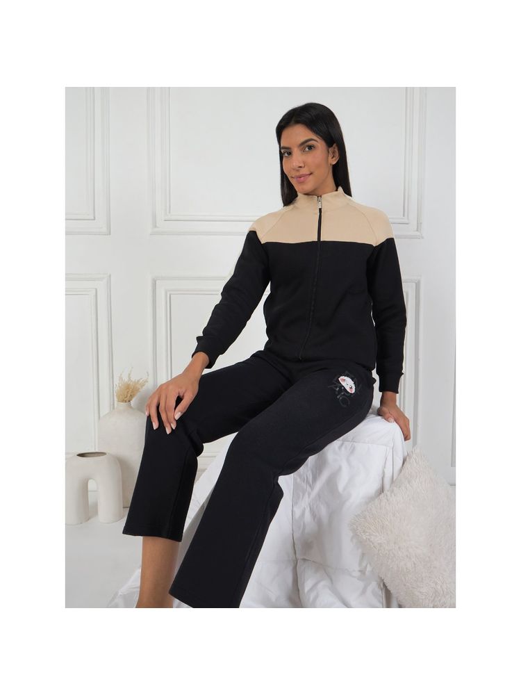 Sweet Dreams Black Colorblock Sweatshirt and Pant-picture-10