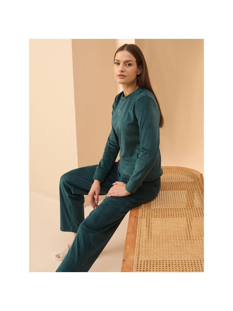 Sweet Dreams Green Solid Sweatshirt and Pant-picture-24