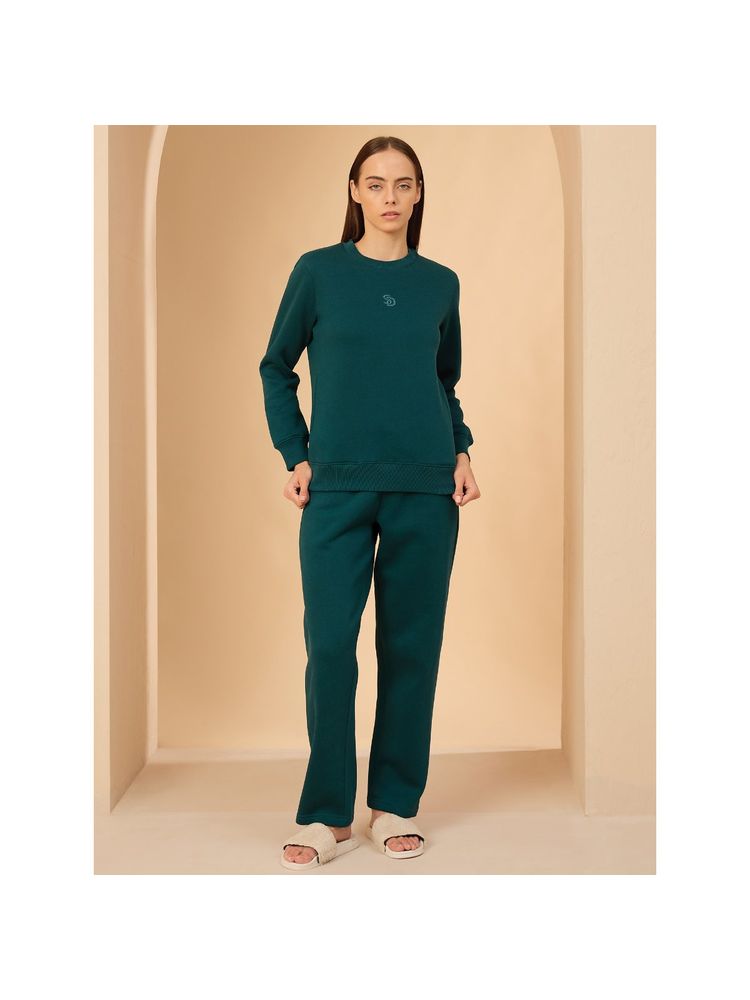 Sweet Dreams Teal Solid Sweatshirt and Pant-image-23