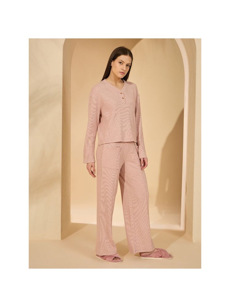 Sweet Dreams Mauve Solid T-shirt and Pyjama-image-34