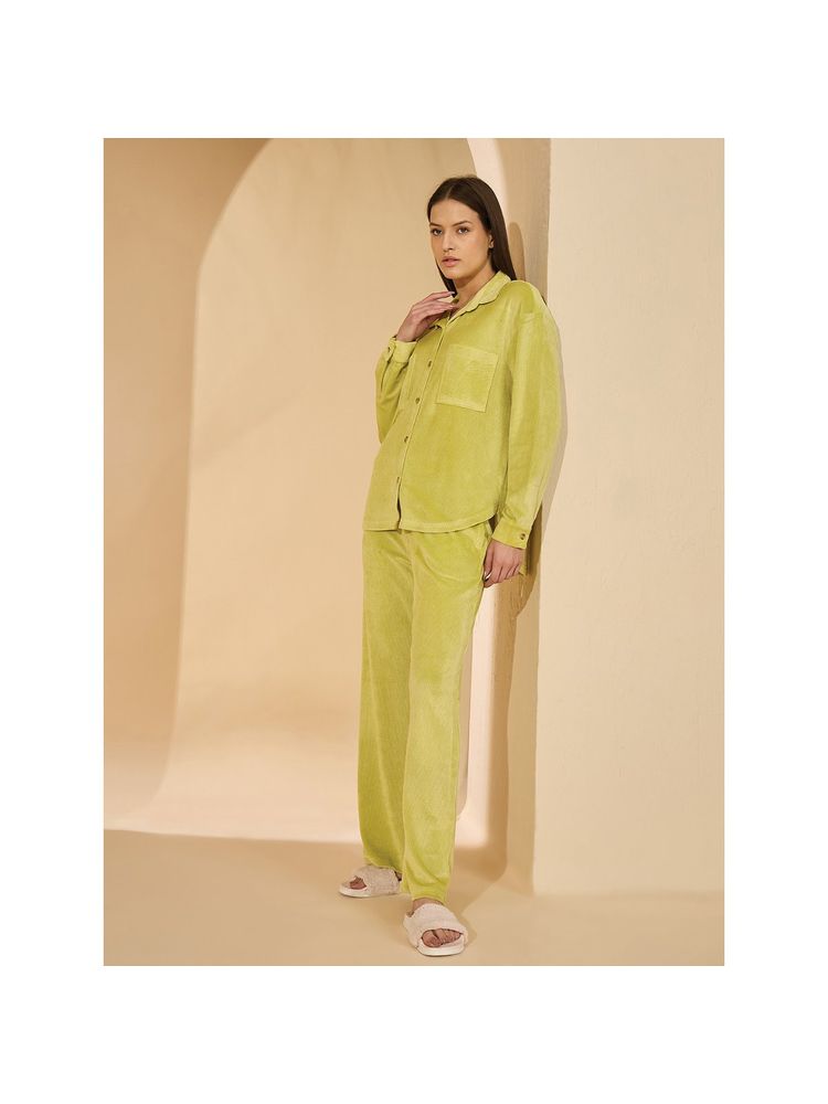 Sweet Dreams Green Solid Shirt and Pyjama-picture-25