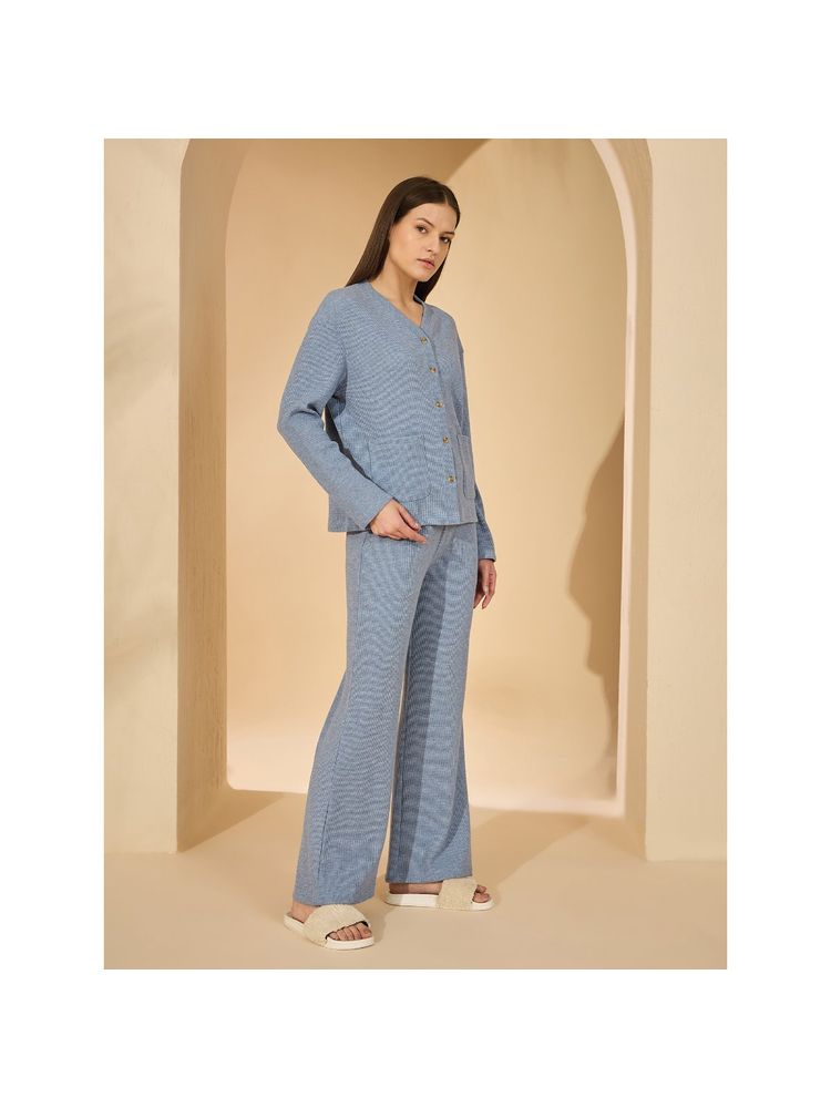 Sweet Dreams Blue Solid Shirt and Pyjama-picture-12