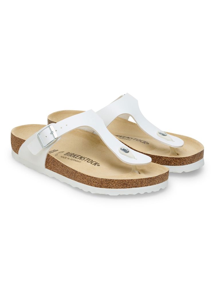 Birkenstock Gizeh Solid White Regular Width Unisex Thong Sandals-image-28