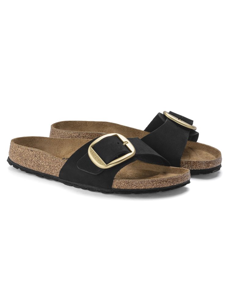 Birkenstock Madrid Big Buckle Black Narrow Width Women One-Strap Flats-image-44