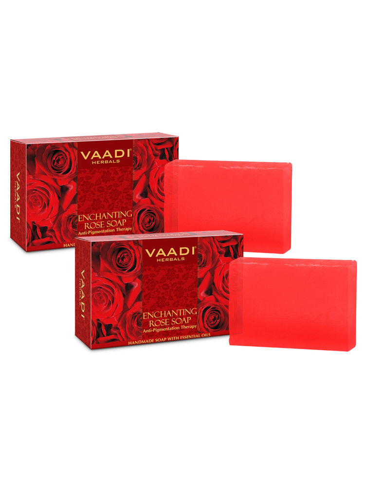 Vaadi Herbals Anti Pigmentation Therapy Enchanting Rose Soap-Pack of 2-picture-14