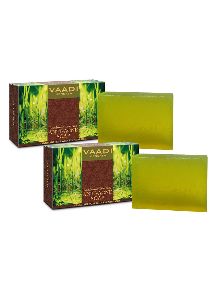Vaadi Herbals Anti-Acne Soap With Becalming & Tea Tree Oil - Pack of 2-image-35