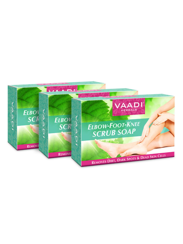 Vaadi Herbals Elbow-Foot-Knee Scrub Soap - Pack of 3
