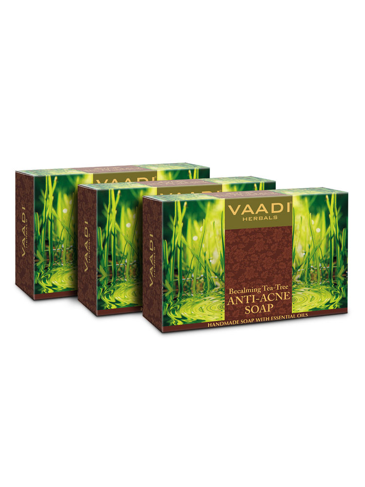 Vaadi Herbals Anti-Acne Soap With Becalming & Tea Tree Oil - Pack of 3-picture-25