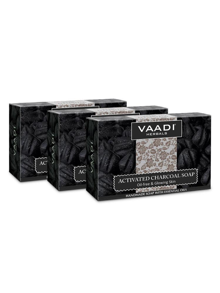 Vaadi Herbals Activated Charcoal Soap - Pack of 3