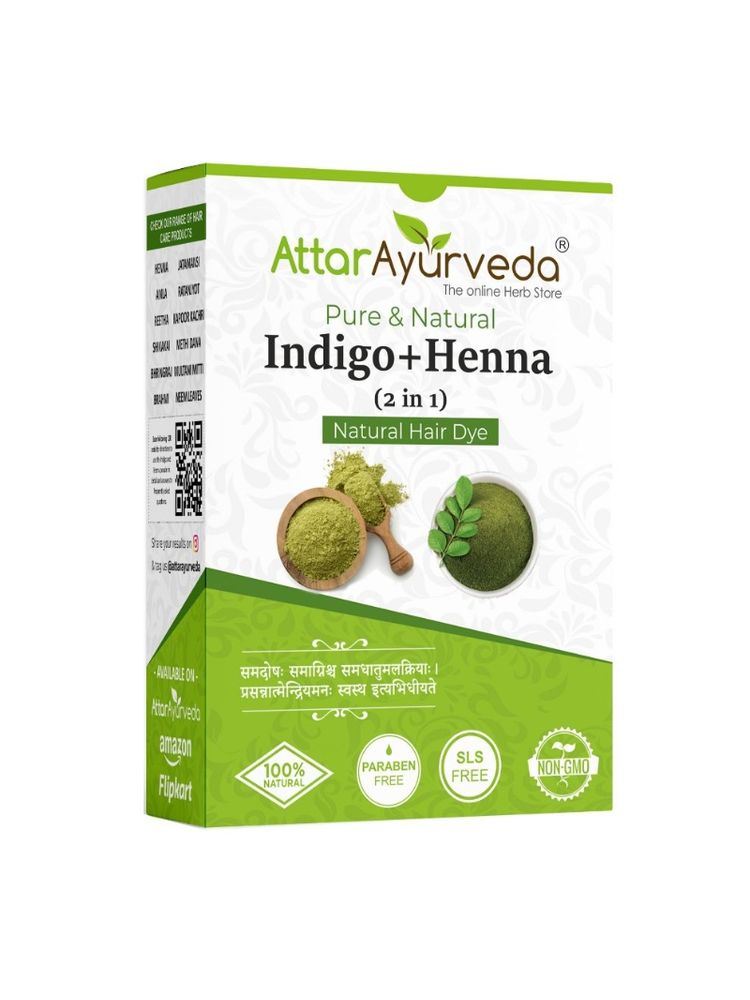 Attar Ayurveda Indigo & Henna Powder Combo-image-3