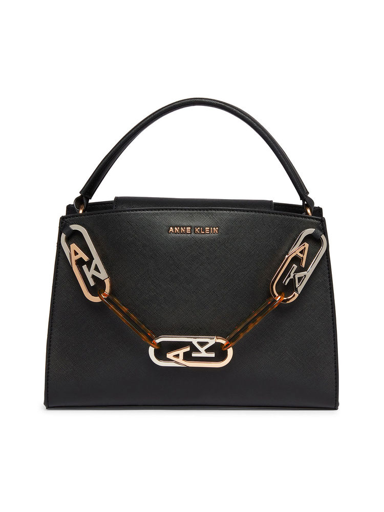 Anne Klein Convertible Top Handle Satchel with Mixed Links-picture-21