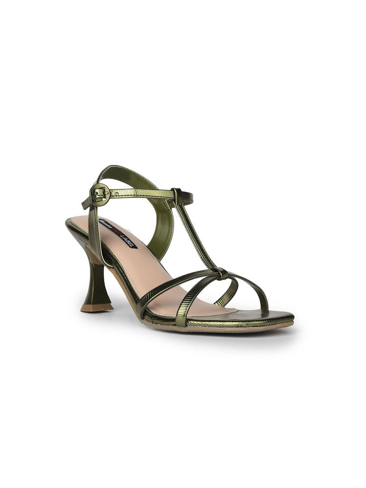 Bata Women's Casual Green Spool Sandal Heels-picture-14