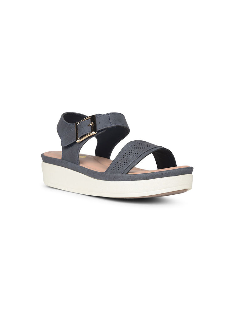 Bata Comfit Women's Casual Blue Platform Sandals-picture-10