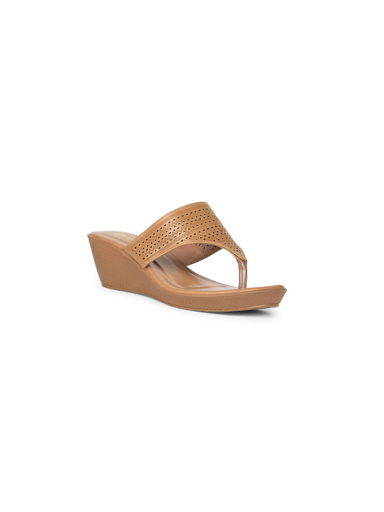 Bata Women's Beige Wedges Sandals-picture-21