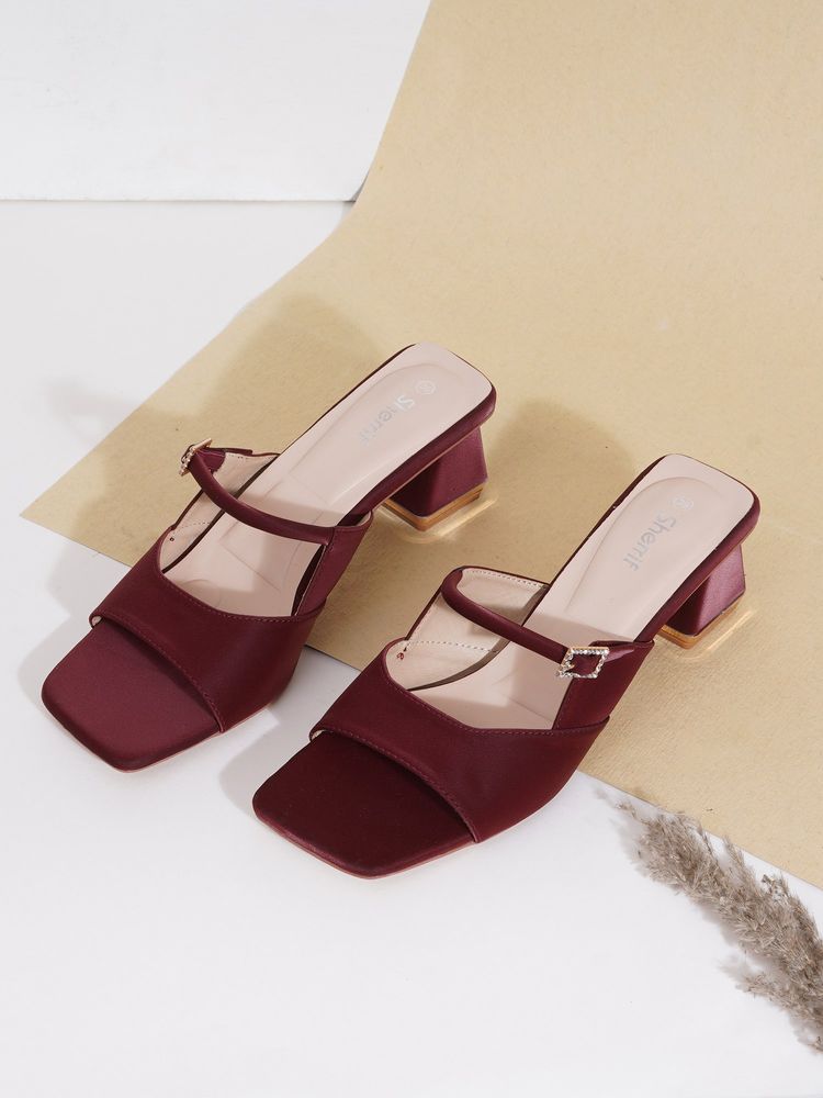 Sherrif Shoes Women MAROON Sandal Heels-picture-14