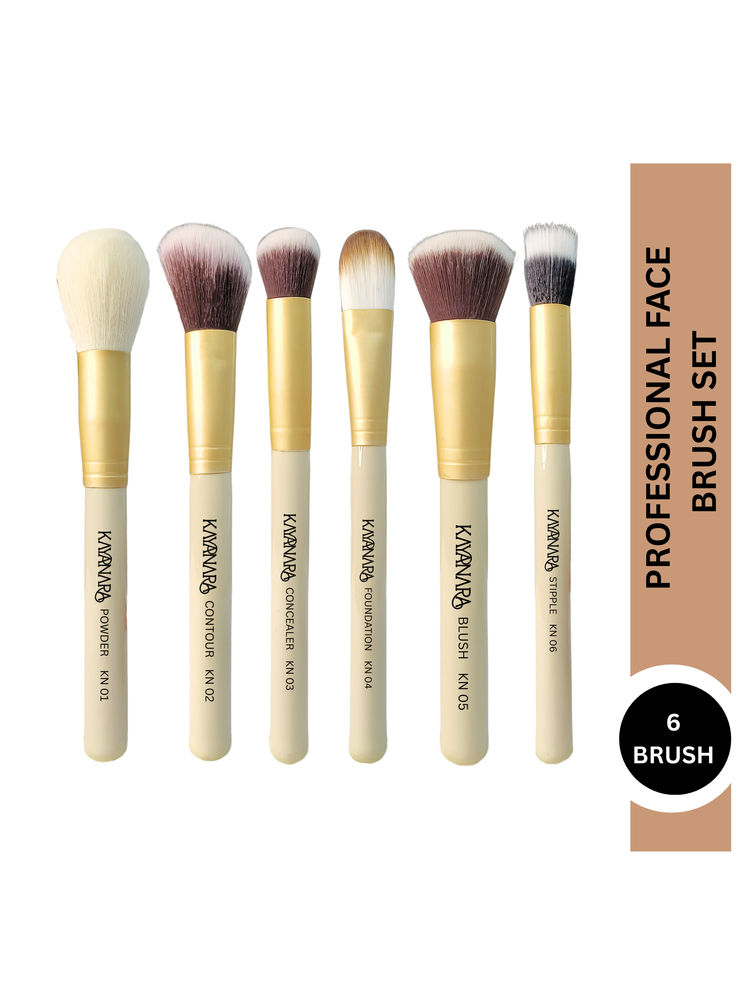 Kayanara 7-Piece Professional Face Brush Set for Foundation, Blush, Fan, Contour, Concealer & Powder-picture-23