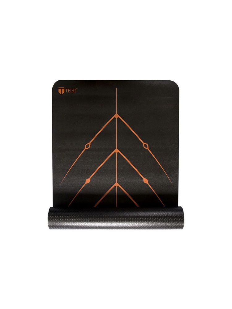 Tego Stance Reversible 6 mm Yoga Mat with GuildAlign (With Bag) - Black and Orange-picture-10
