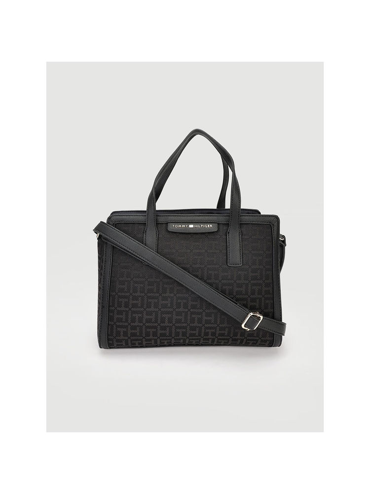 tommy hilfiger accessories Tommy Hilfiger Logo Black Polyester Handbag-picture-27