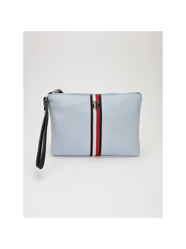 Tommy Hilfiger Logo Blue Nylon Pouch-image-22