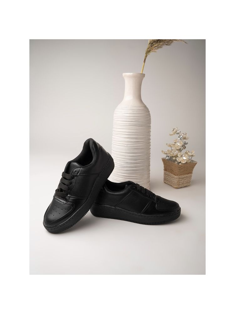 Shoetopia Women Black Casual Sneakers