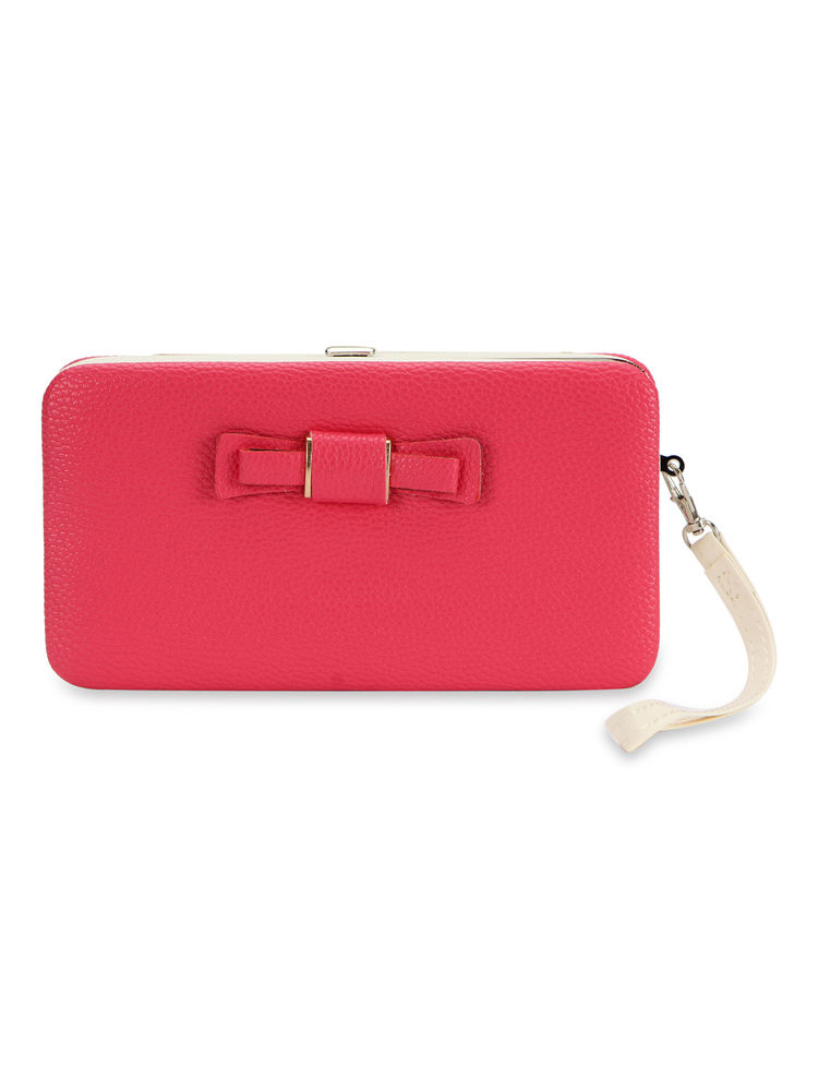 NFI Essentials Clutch Hand Wallet Card Holders Money Dark Pink Mobile Purse-picture-17