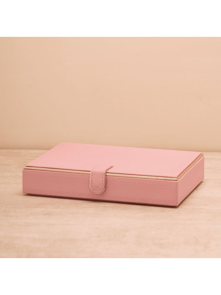 Pure Home + Living Pink Faux Leather Jewellery Box-picture-25