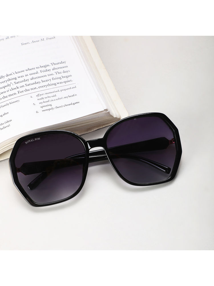 ROYAL SON Over-sized UV Protection Women Sunglasses Black Lens - CHIWM00114-C1-picture-40