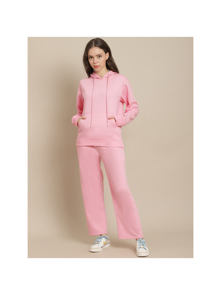 Secret Wish Women Baby Fleece Winter Night Suit Pink (Set of 2)-image-14