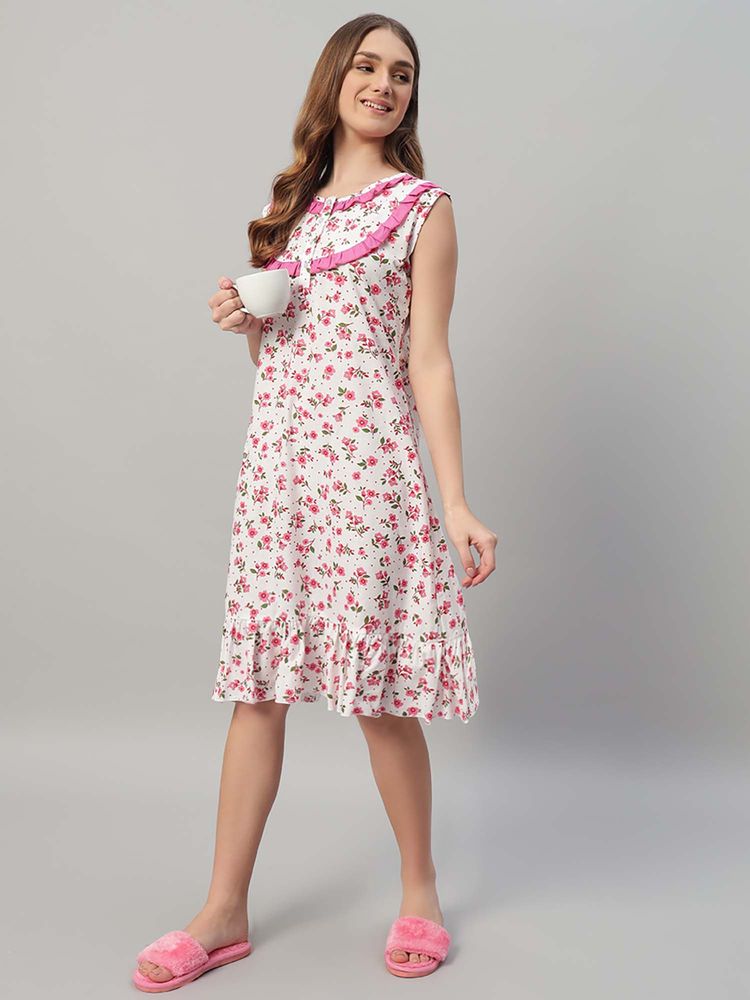 SEPHANI Women Pink Nightdress-picture-13