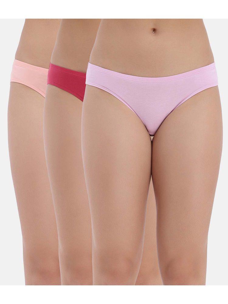 Zivame Low Rise Full Coverage Brief Panty - Multi-Color (Pack of 3)-picture-16