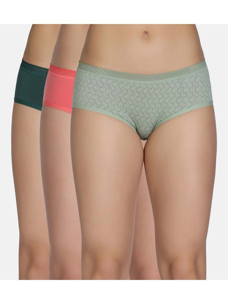 Zivame Low Rise Full Coverage Hipster Panty - Multi-Color (Pack of 3)-picture-30