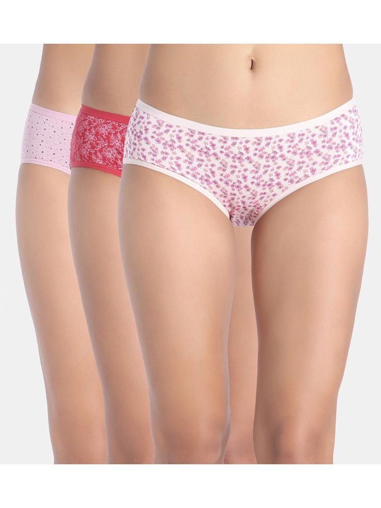Zivame Low Rise Full Coverage Hipster Panty - Multi-Color (Pack of 3)-picture-21