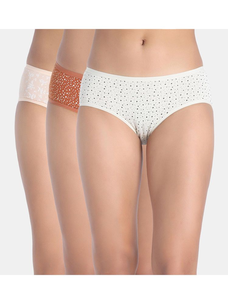 Zivame Low Rise Full Coverage Hipster Panty - Multi-Color (Pack of 3)-picture-15