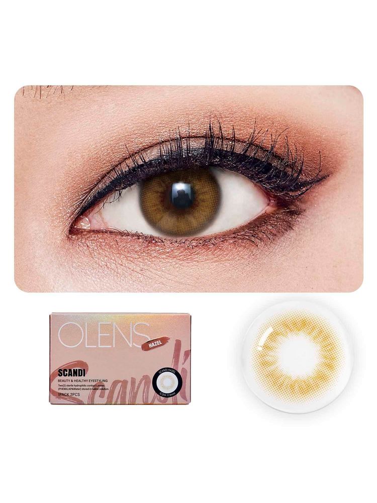 O-Lens Scandi Monthly Coloured Contact Lenses - Hazel (0.00)
