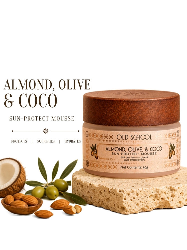 Old School SPF 36 PA+++ Sunscreen with Almond, Olive & Coconut Hydrating for Sun Protection Tanning-picture-36
