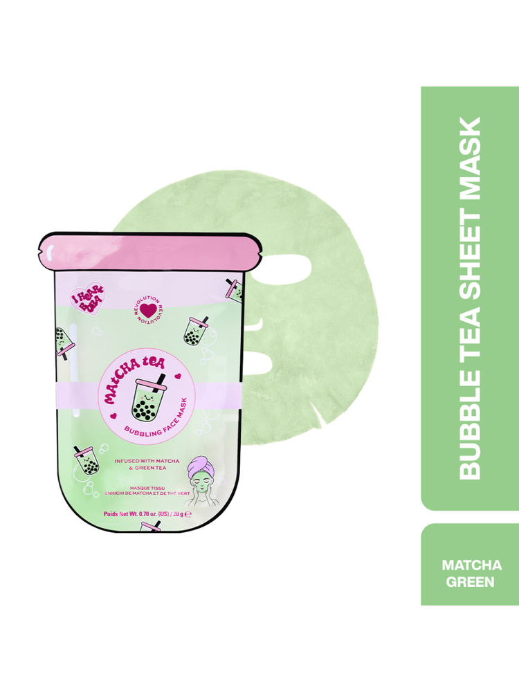 Makeup Revolution Bubble Tea Matcha Tea Bubble Sheet Mask - Matcha Green-image-49
