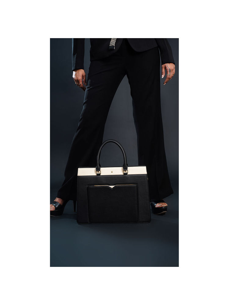 Horra 13 Inch Laptop Handbag with Removable Pouch - Black-picture-17