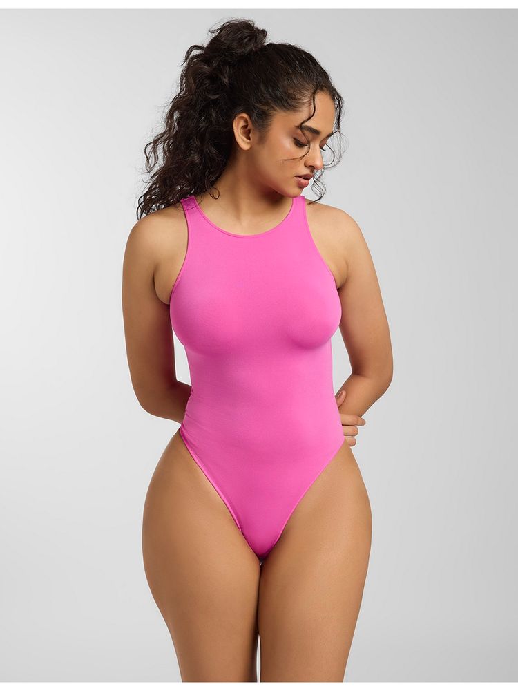 FEIER Pink Cutaway Bodysuit-picture-10