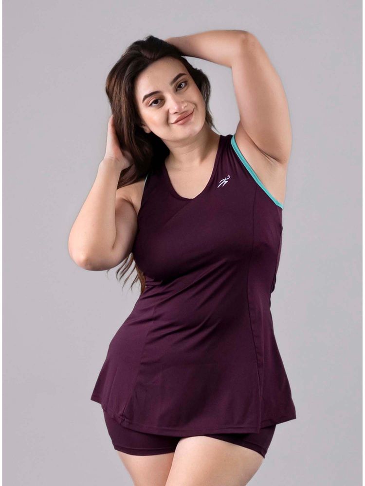 Keepfit Brown Solid Regular Fit Top and Shorts-picture-20