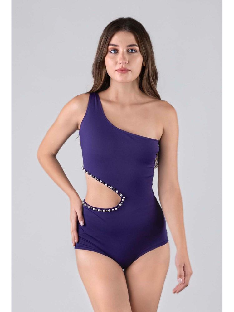 Keepfit Purple Solid Regular Fit Swimwear-picture-15