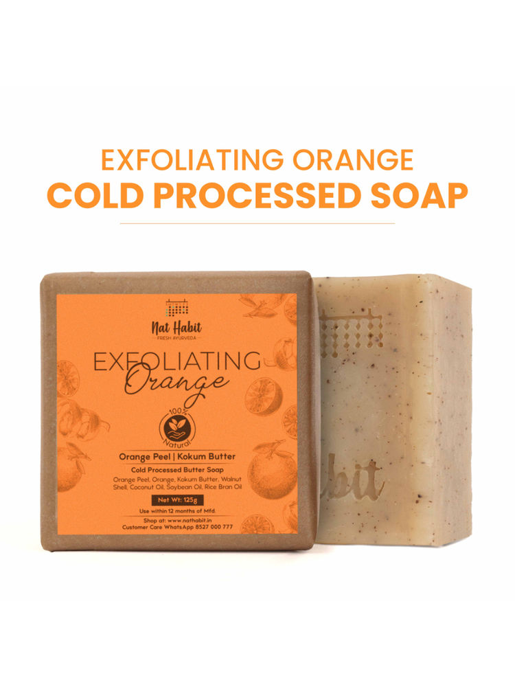 Nat Habit Cold Process Vitamin C Orange Handmade Butter Soap for Exfoliation, Whitening & Dark Spots-image-4