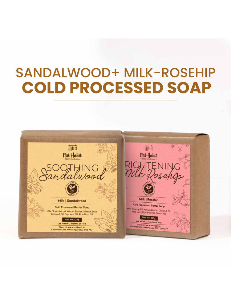 Nat Habit Fresh Brightening Milk Rosehip and Soothing Sandalwood Soaps-picture-20