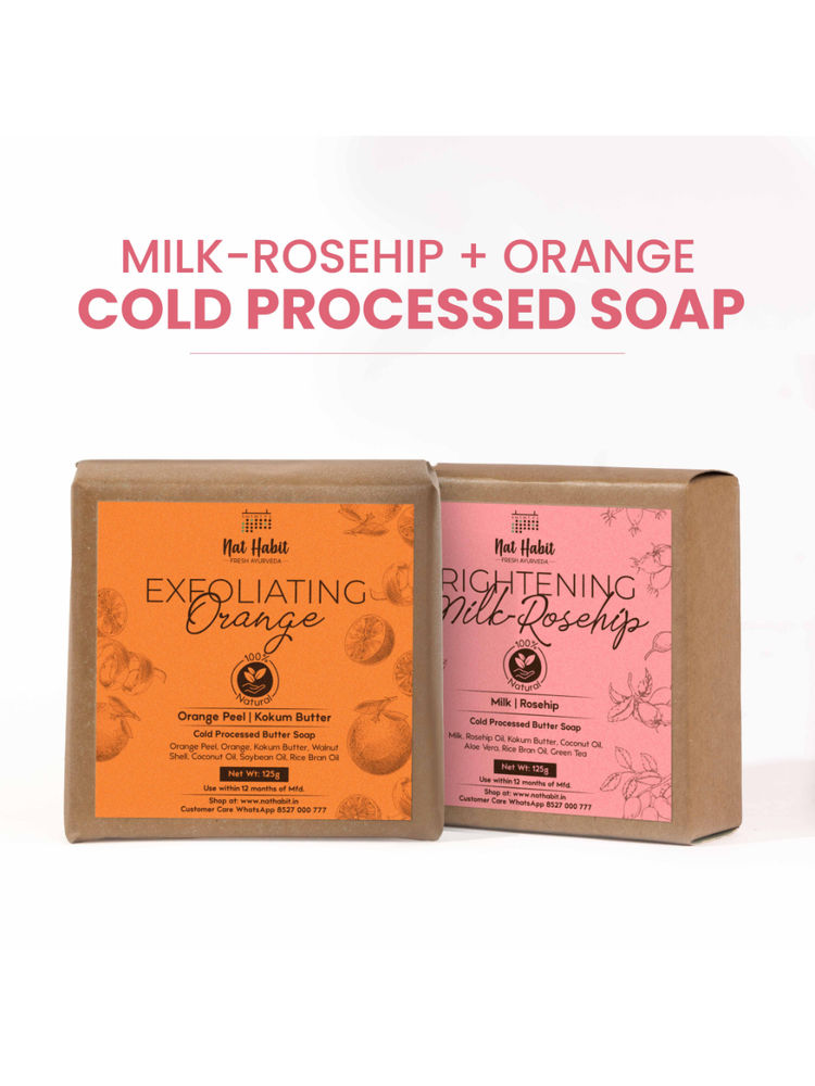 Nat Habit Setof Brightening Milk Rosehip & Exfoliating Orange Bath Soaps Combo-picture-44