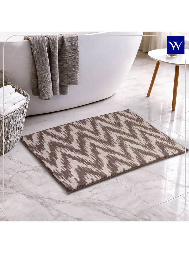 Welspun Grey Ethan Polyester Machine Tufted Stain Resistant Bath Mat (S)-image-3