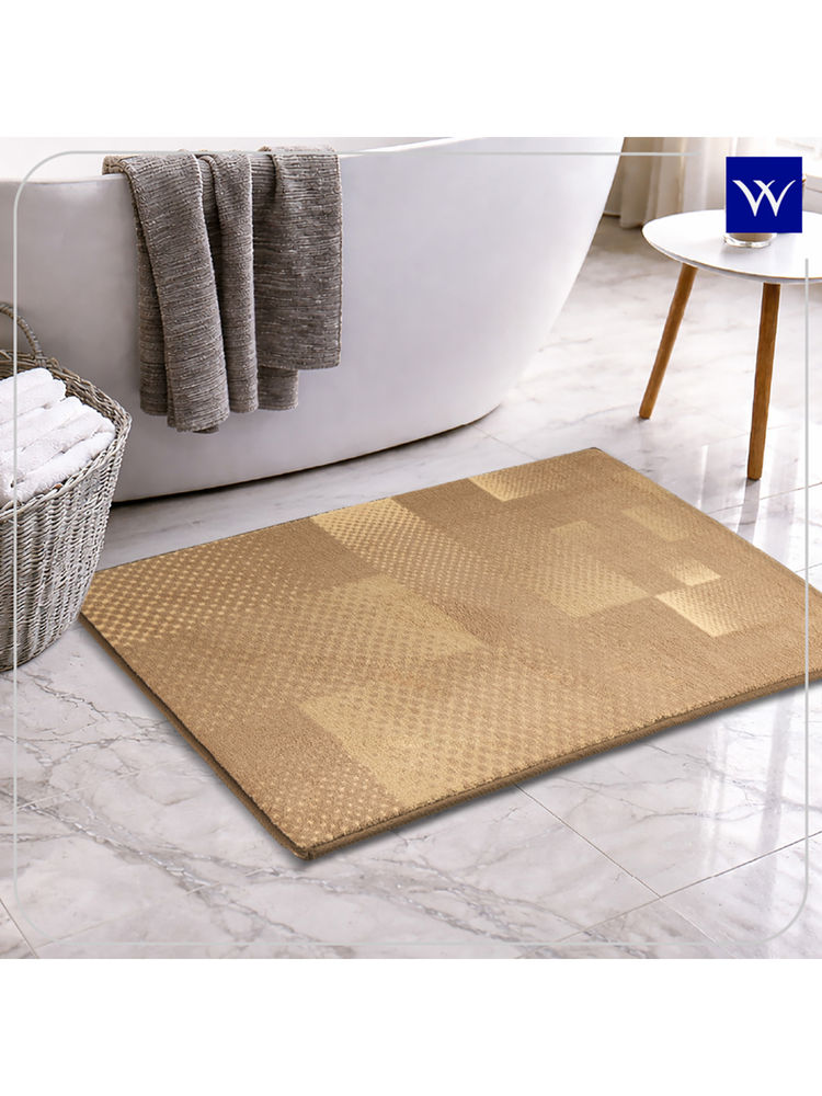 Welspun Brown Ethan Polyester Machine Tufted Stain Resistant Bath Mat (L)-image-38