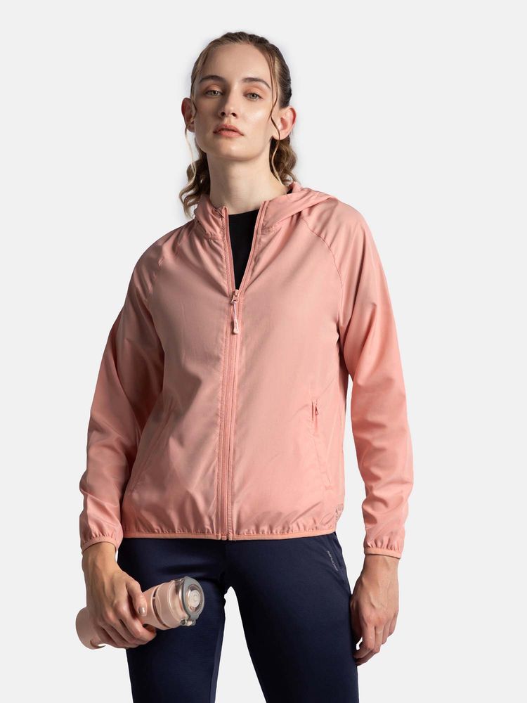 Jockey MW50 Women Microfiber Fabric Water Resistant Hooded Jacket - Mellow Rose-picture-19