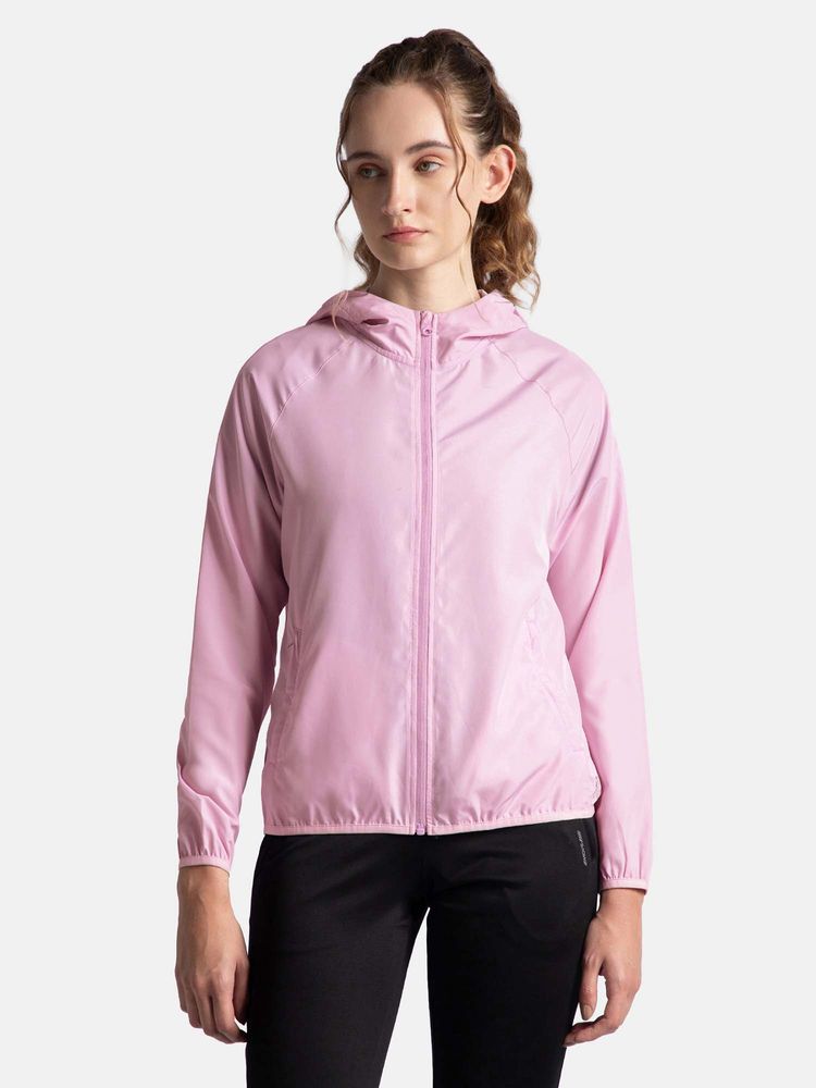 Jockey MW50 Women Microfiber Fabric Water Resistant Hooded Jacket - Winsome Orchid-picture-17